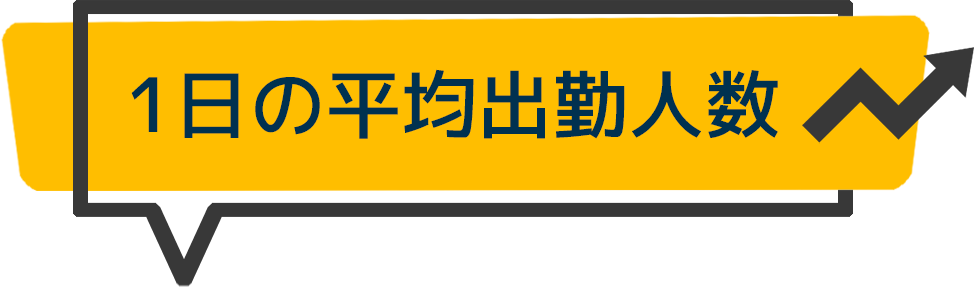 1日の平均出勤人数